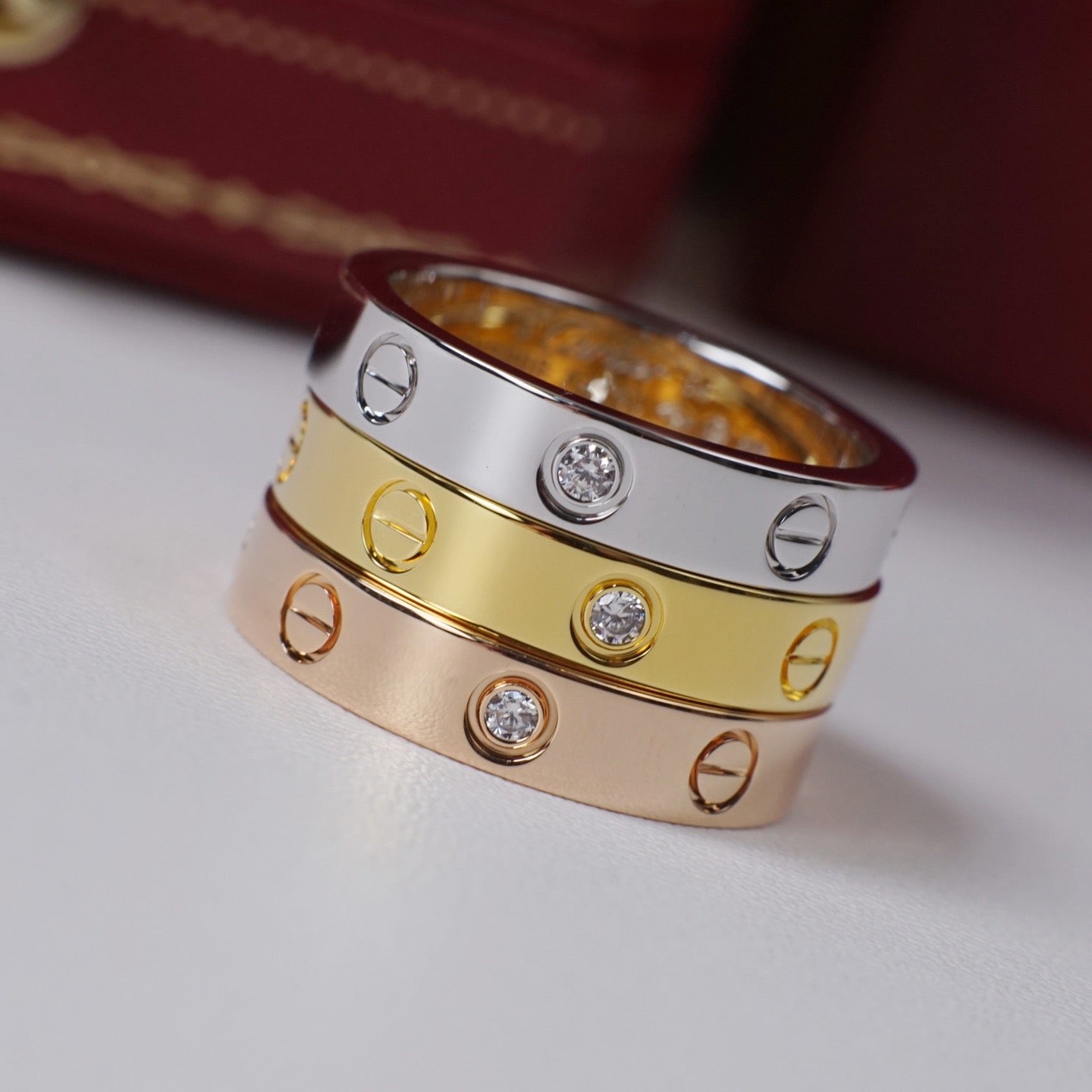 [Blue Tears Jewelry]LOVE 4MM 1 DIAMOND RING