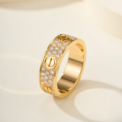 [Blue Tears Jewelry]LOVE RING 5.5MM DIAMONDS PAVED
