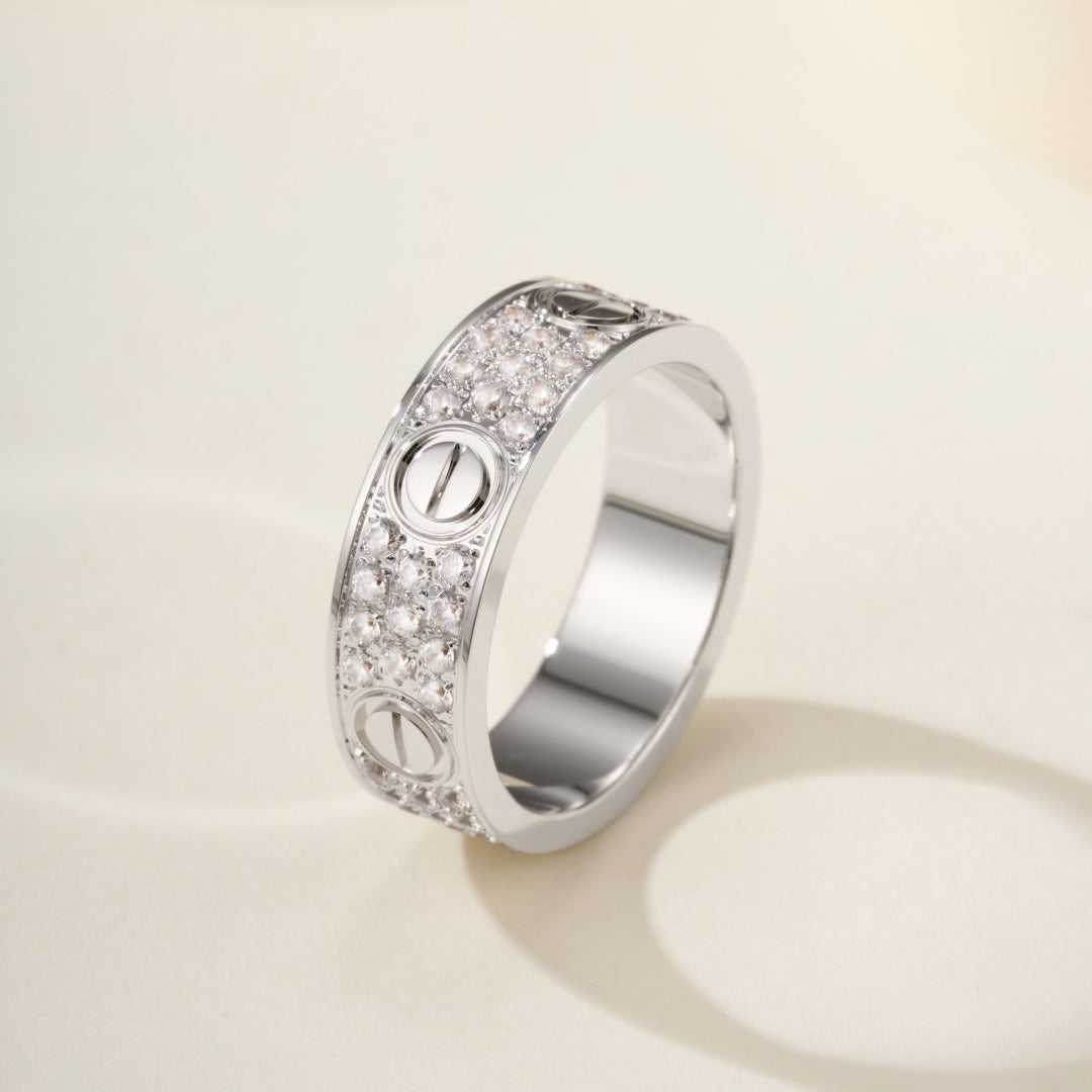 [Blue Tears Jewelry]LOVE RING 5.5MM DIAMONDS PAVED