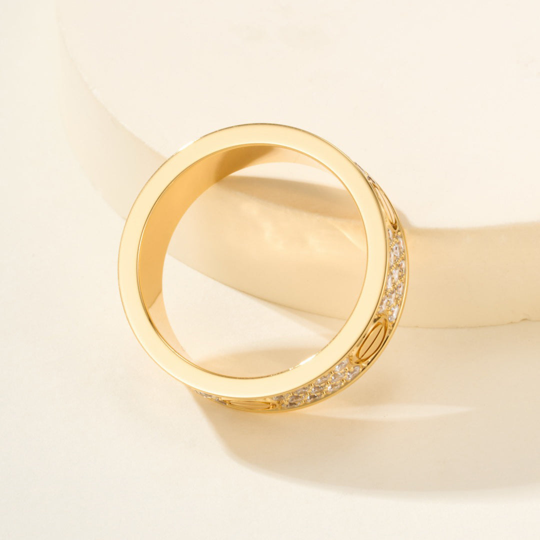 [Blue Tears Jewelry]LOVE RING 5.5MM DIAMONDS PAVED