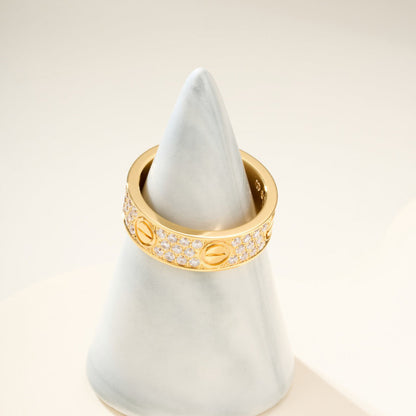 [Blue Tears Jewelry]LOVE RING 5.5MM DIAMONDS PAVED