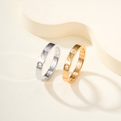 [Blue Tears Jewelry]LOVE RING 4MM 1 DIAMOND
