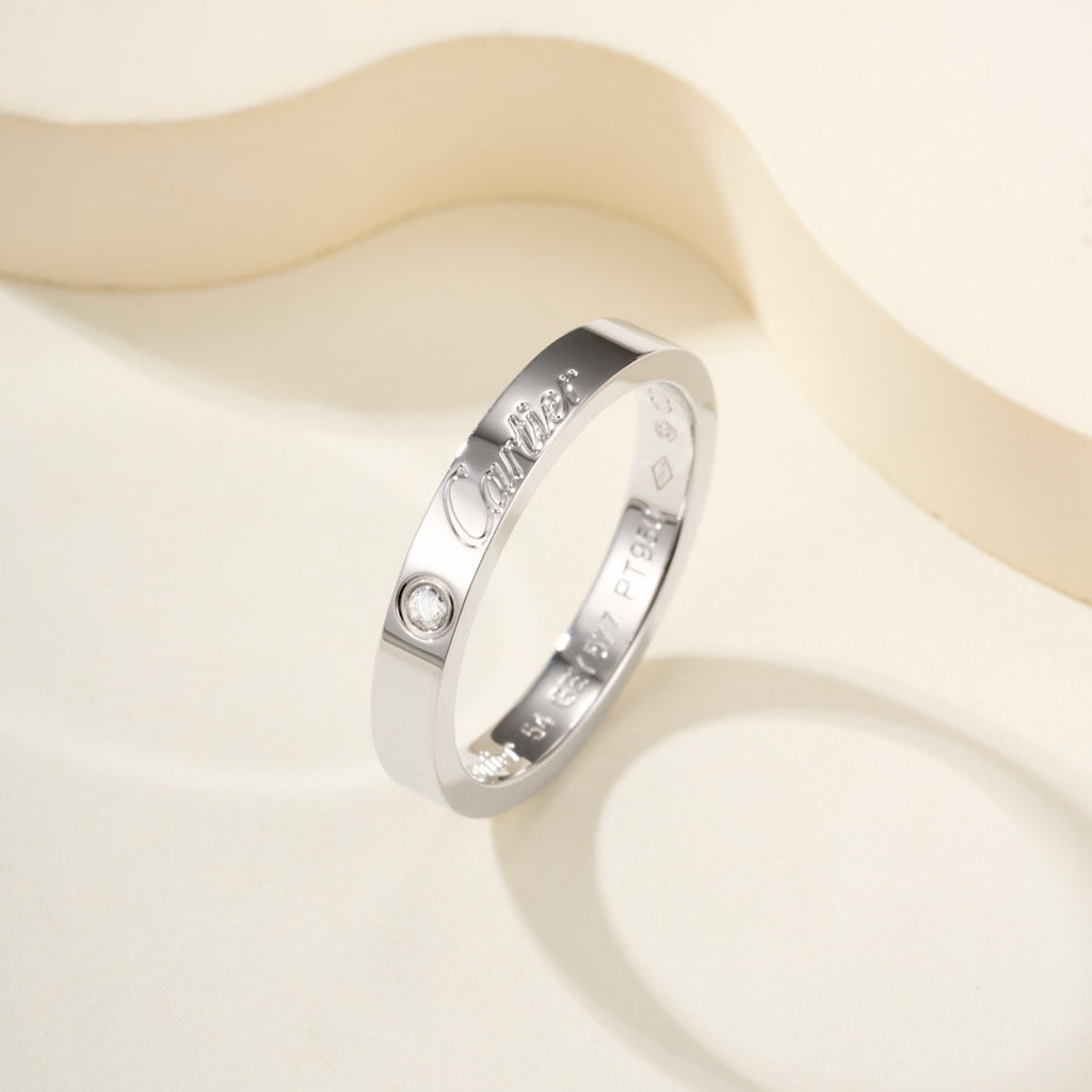 [Blue Tears Jewelry]LOVE RING 4MM 1 DIAMOND