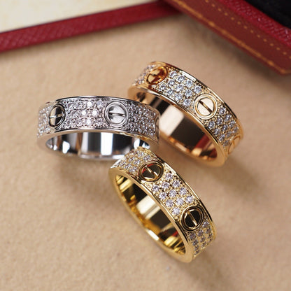 [Blue Tears Jewelry]LOVE RING 5.5MM DIAMONDS PAVED