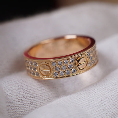 [Blue Tears Jewelry]LOVE RING 5.5MM DIAMONDS PAVED