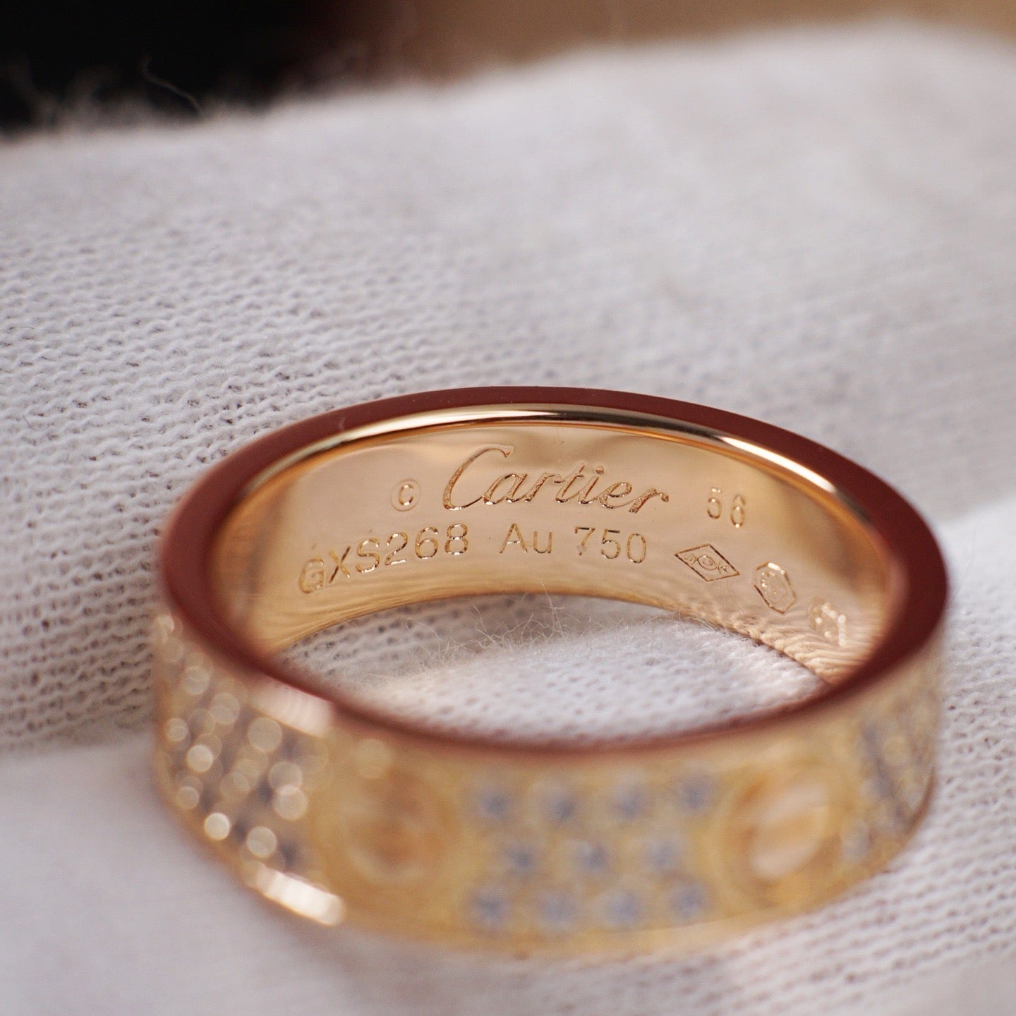 [Blue Tears Jewelry]LOVE RING 5.5MM DIAMONDS PAVED