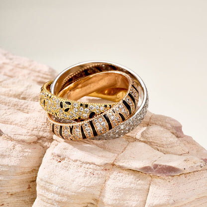 [Blue Tears Jewelry]TRINITY  RING LEOPARD PRINT