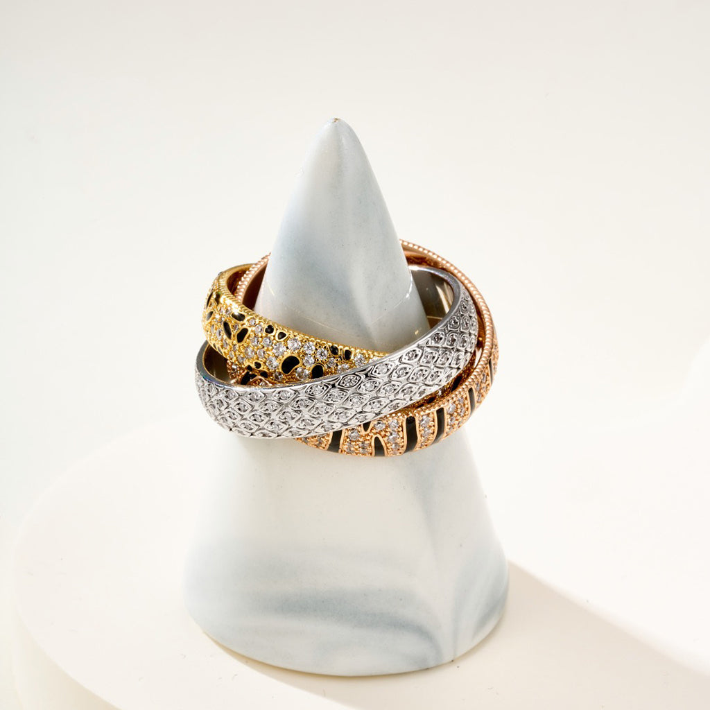 [Blue Tears Jewelry]TRINITY  RING LEOPARD PRINT