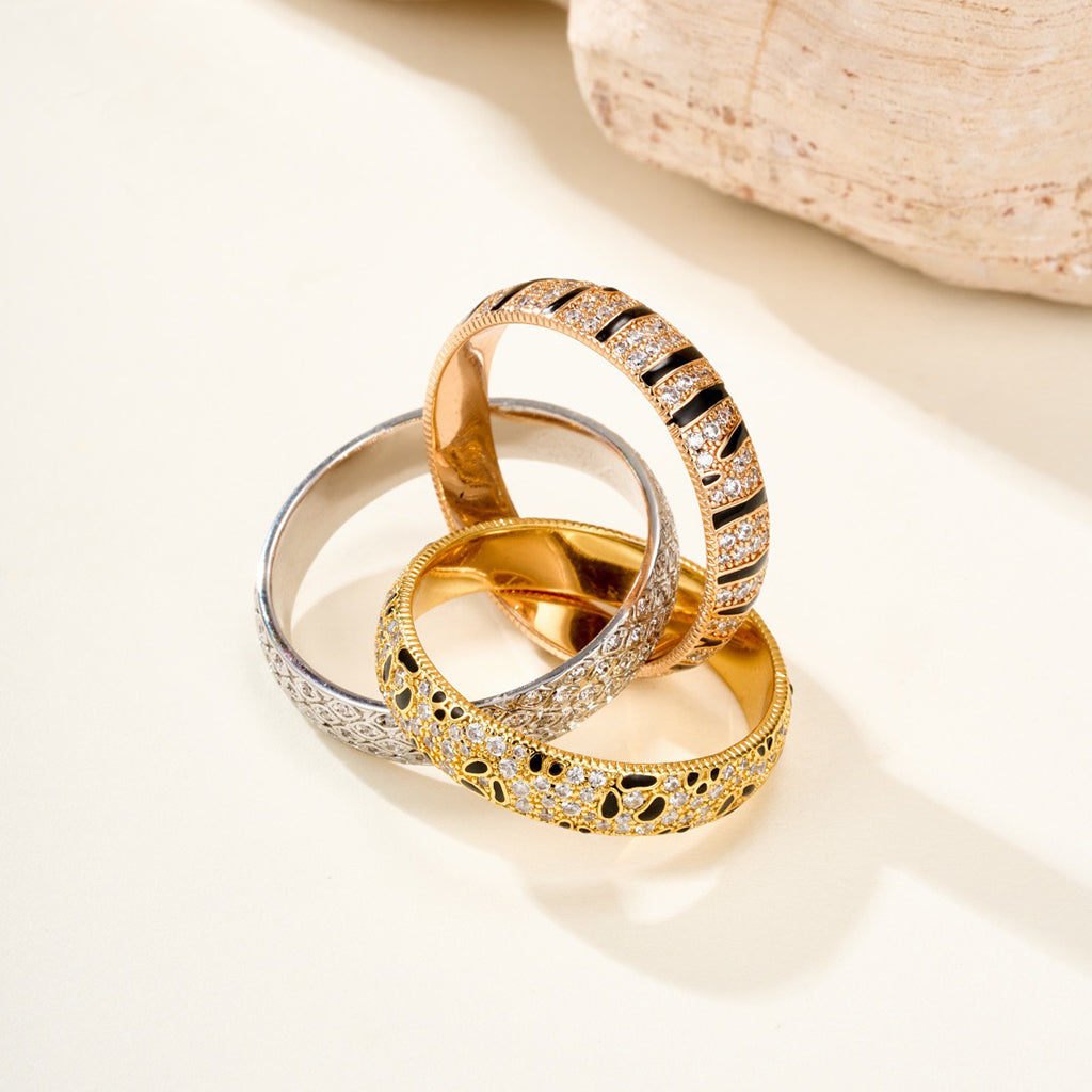 [Blue Tears Jewelry]TRINITY  RING LEOPARD PRINT