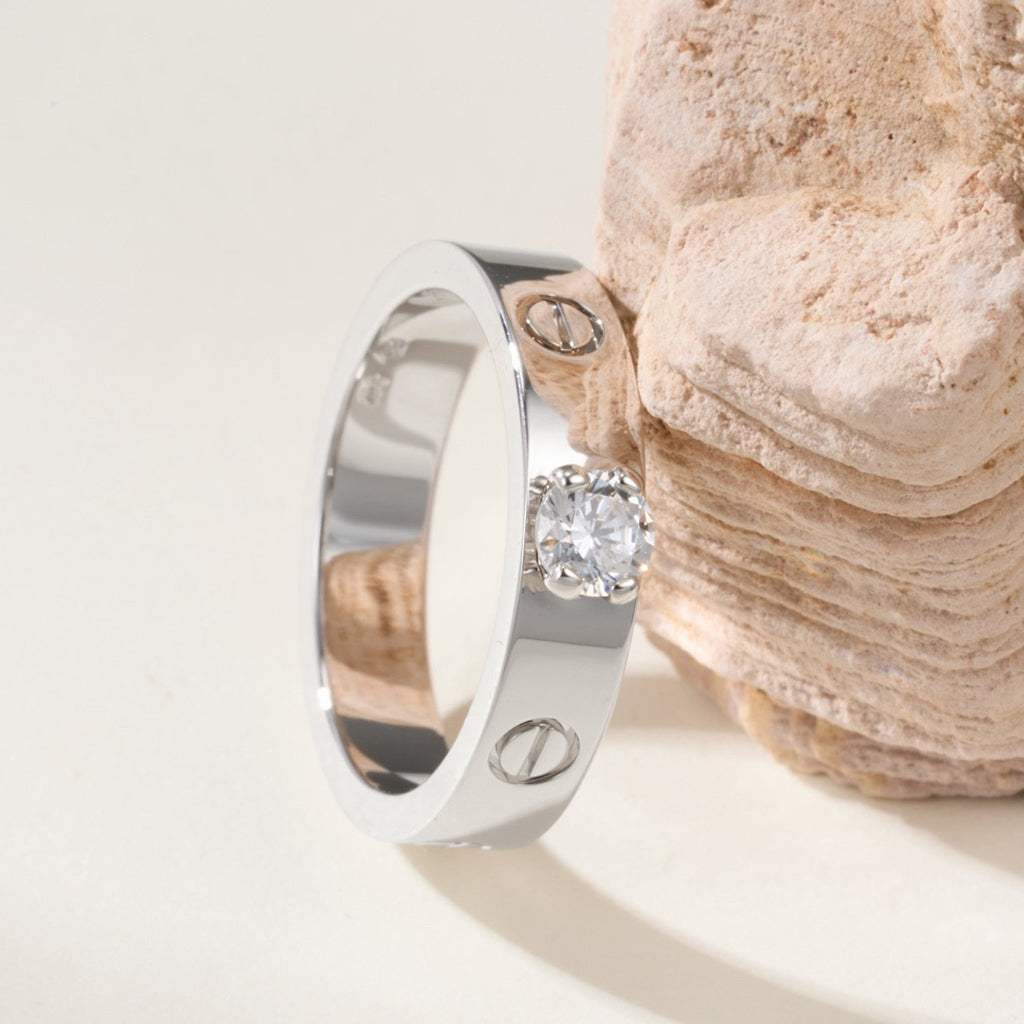 [Blue Tears Jewelry]LOVE RING 3.6MM 1 BIG DIAMOND