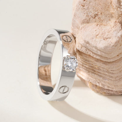 [Blue Tears Jewelry]LOVE RING 3.6MM 1 BIG DIAMOND