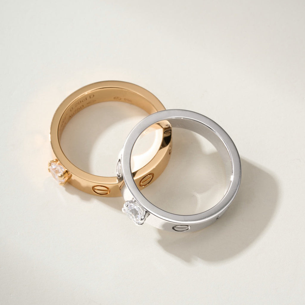 [Blue Tears Jewelry]LOVE RING 3.6MM 1 BIG DIAMOND