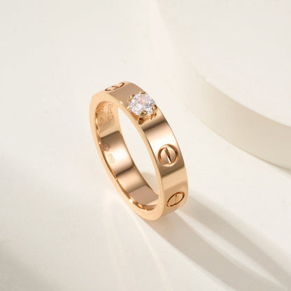 [Blue Tears Jewelry]LOVE RING 3.6MM 1 BIG DIAMOND