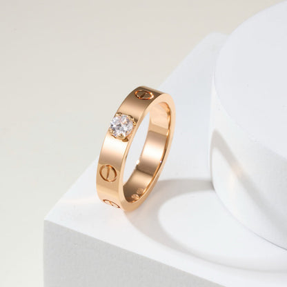 [Blue Tears Jewelry]LOVE RING 3.6MM 1 BIG DIAMOND
