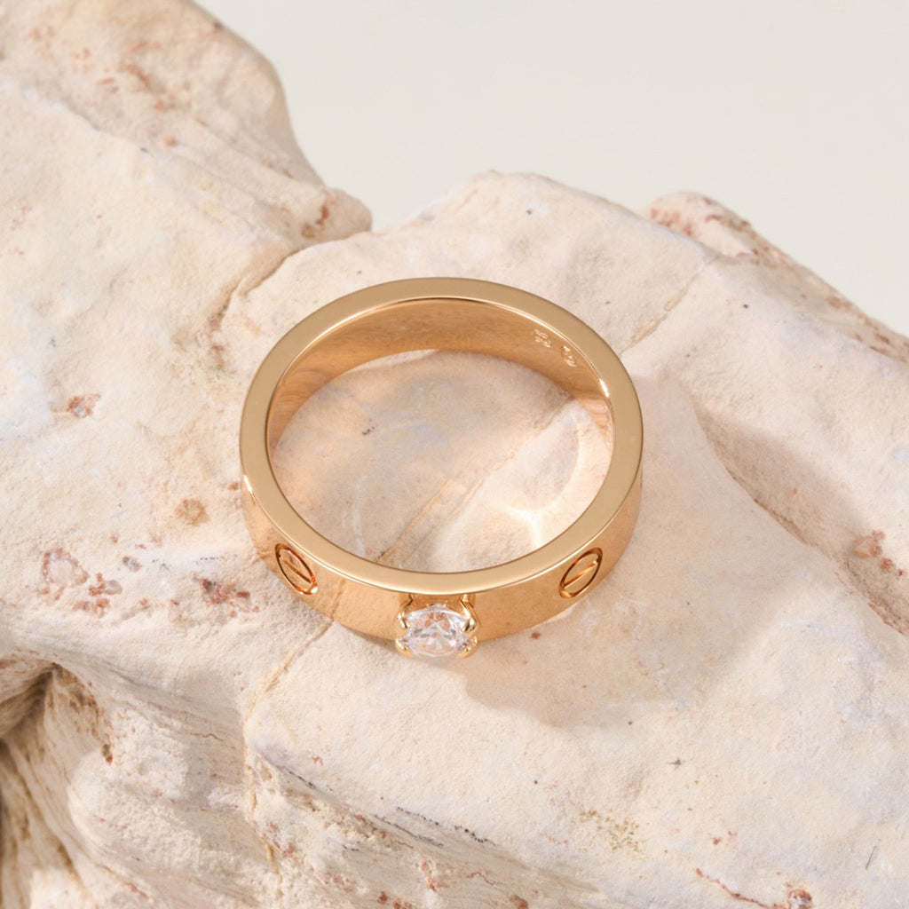 [Blue Tears Jewelry]LOVE RING 3.6MM 1 BIG DIAMOND