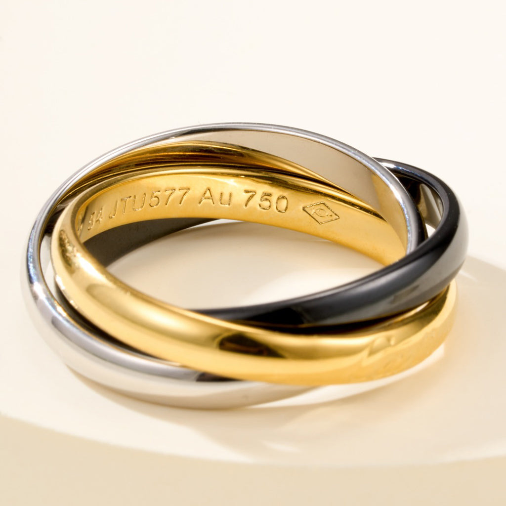 [Blue Tears Jewelry]TRINITY 3.2MM RING BLACK CERAMIC