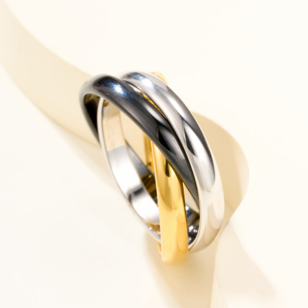 [Blue Tears Jewelry]TRINITY 3.2MM RING BLACK CERAMIC