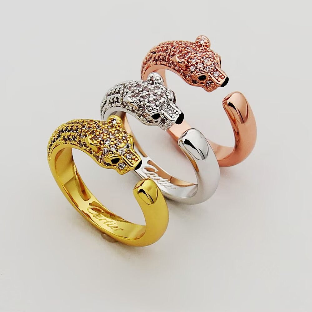 [Blue Tears Jewelry]PANTHERE HALF DIAMOND SMALL RING