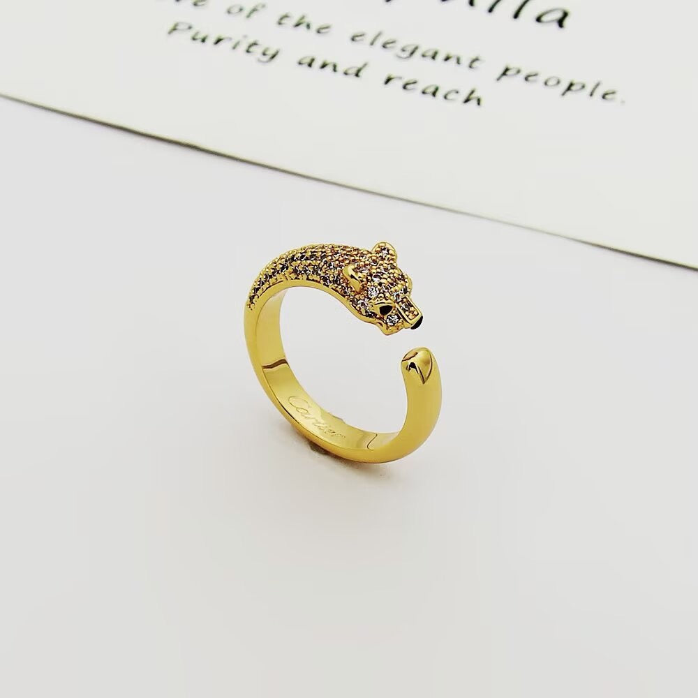 [Blue Tears Jewelry]PANTHERE HALF DIAMOND SMALL RING