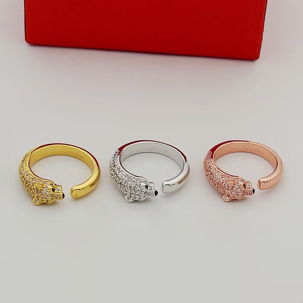 [Blue Tears Jewelry]PANTHERE HALF DIAMOND SMALL RING