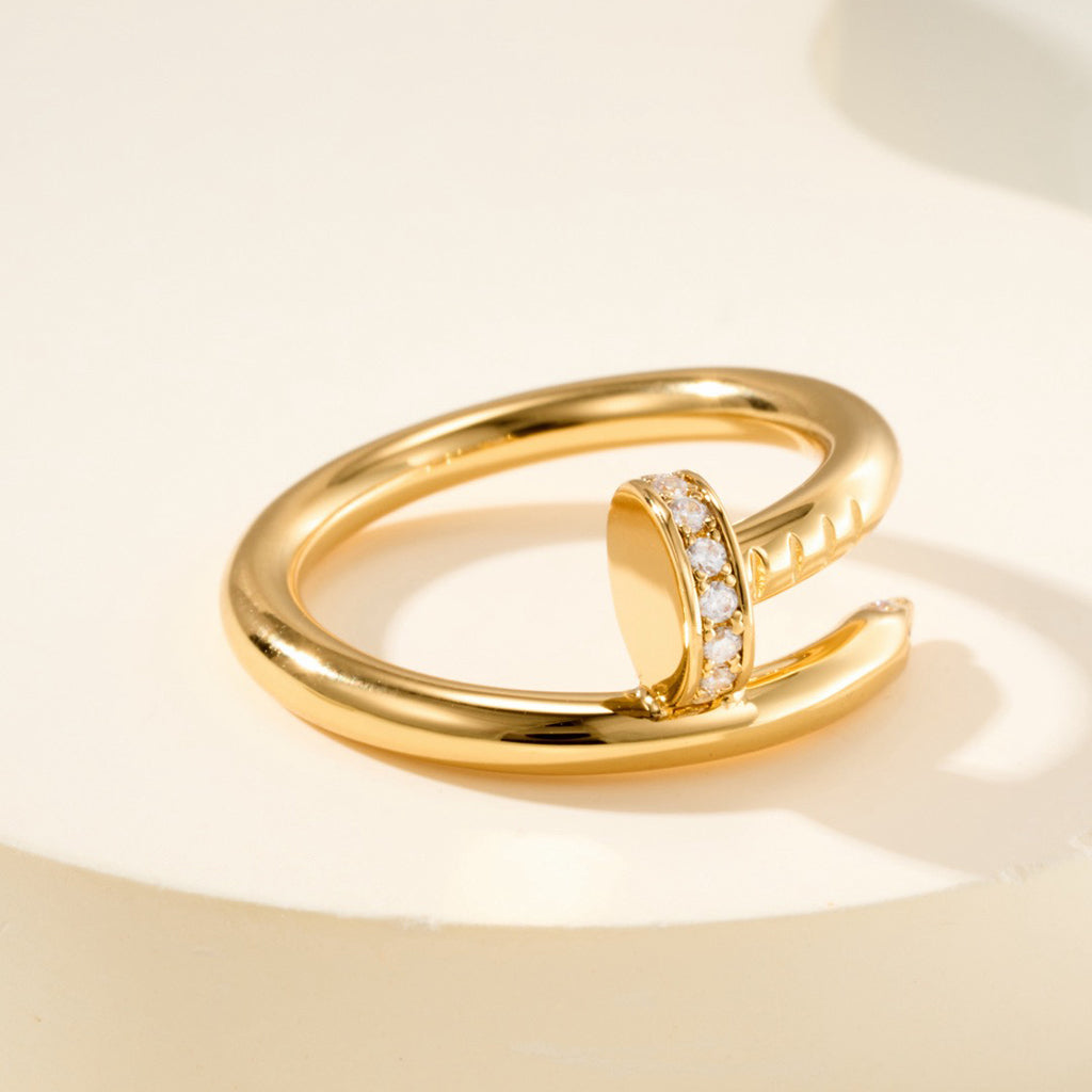 [Blue Tears Jewelry]JUSTE RING 2.6MM HALF DIAMOND