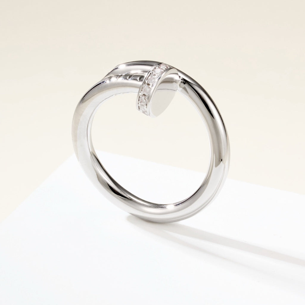 [Blue Tears Jewelry]JUSTE RING 2.6MM HALF DIAMOND