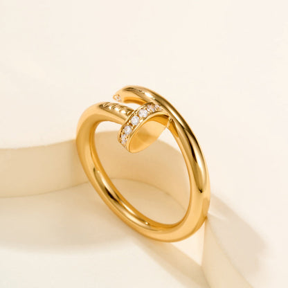 [Blue Tears Jewelry]JUSTE RING 2.6MM HALF DIAMOND