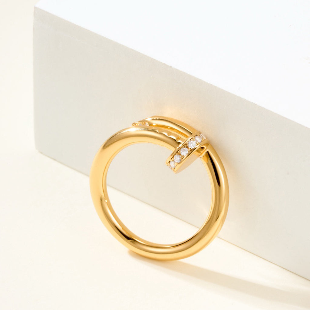 [Blue Tears Jewelry]JUSTE RING 2.6MM HALF DIAMOND