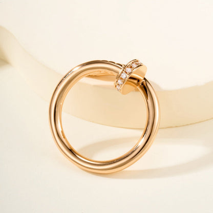 [Blue Tears Jewelry]JUSTE RING 2.6MM HALF DIAMOND