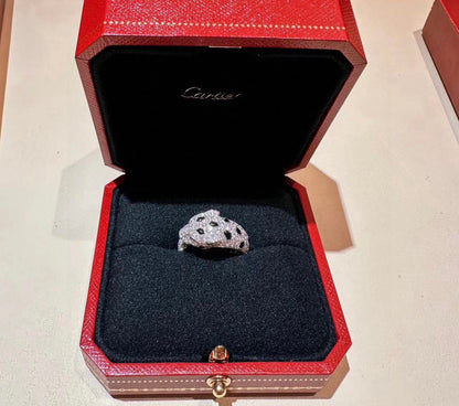 [Blue Tears Jewelry]PANTHERE SPOTTED FULL DIAMOND MEDIUM RING