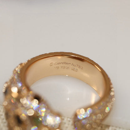 [Blue Tears Jewelry]PANTHERE SPOTTED FULL DIAMOND MEDIUM RING