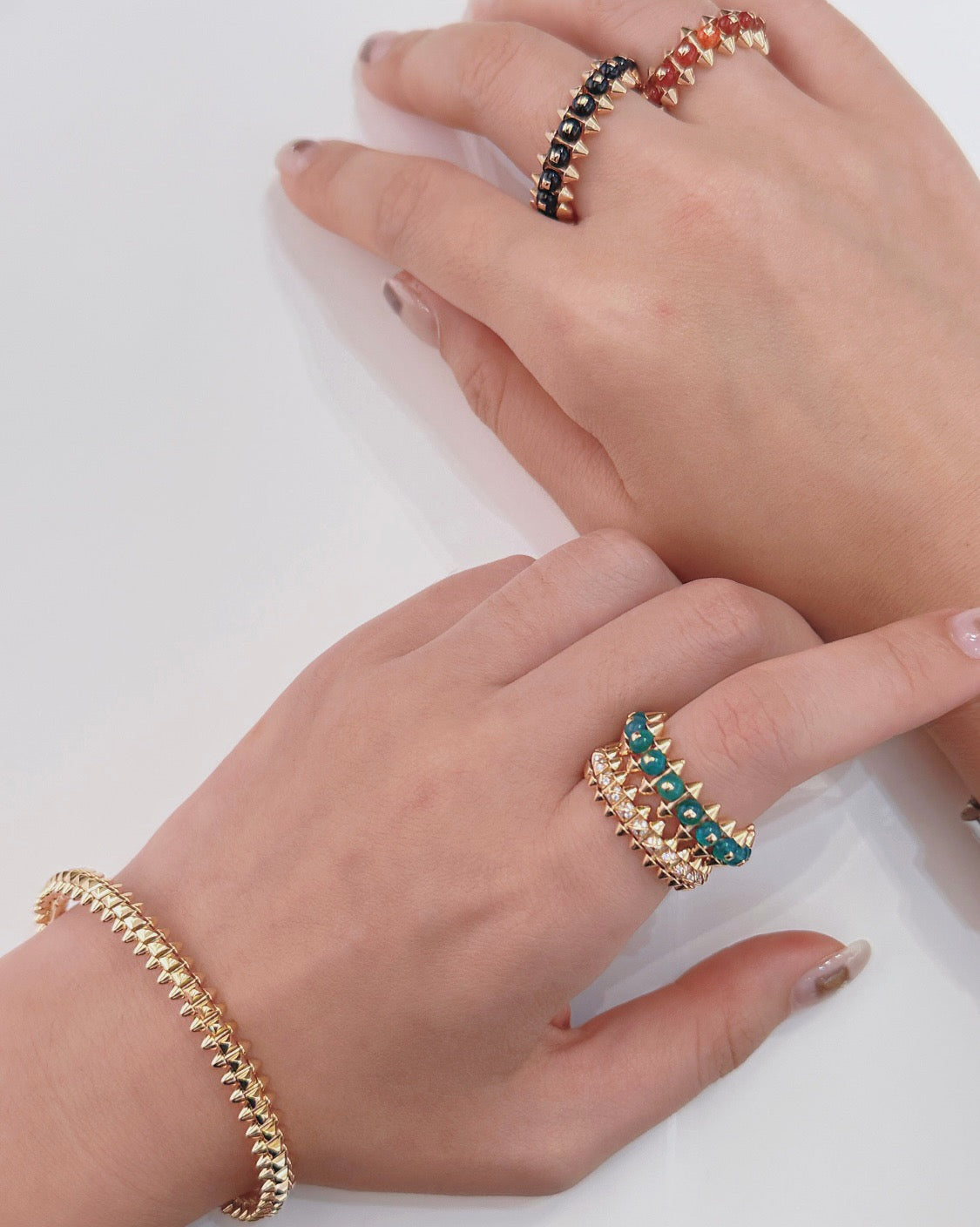 [Blue Tears Jewelry]CLASH 7.9MM AGATE CHALCEDONY RING