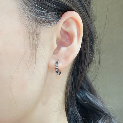 [Blue Tears Jewelry]LOVE EARRINGS 2.65 MM NO DIAMOND SMALL