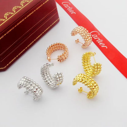 [Blue Tears Jewelry]CLASH 9.2MM DOUBLE ROW EARRINGS