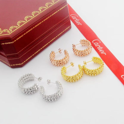 [Blue Tears Jewelry]CLASH 9.2MM DOUBLE ROW EARRINGS