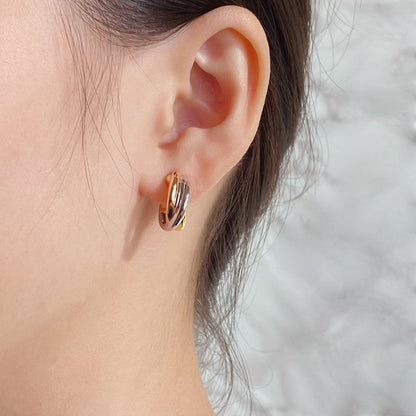 [Blue Tears Jewelry]TRINITY ON DIAMOND CLASSIC EARRINGS