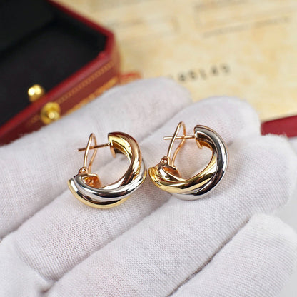 [Blue Tears Jewelry]TRINITY ON DIAMOND CLASSIC EARRINGS