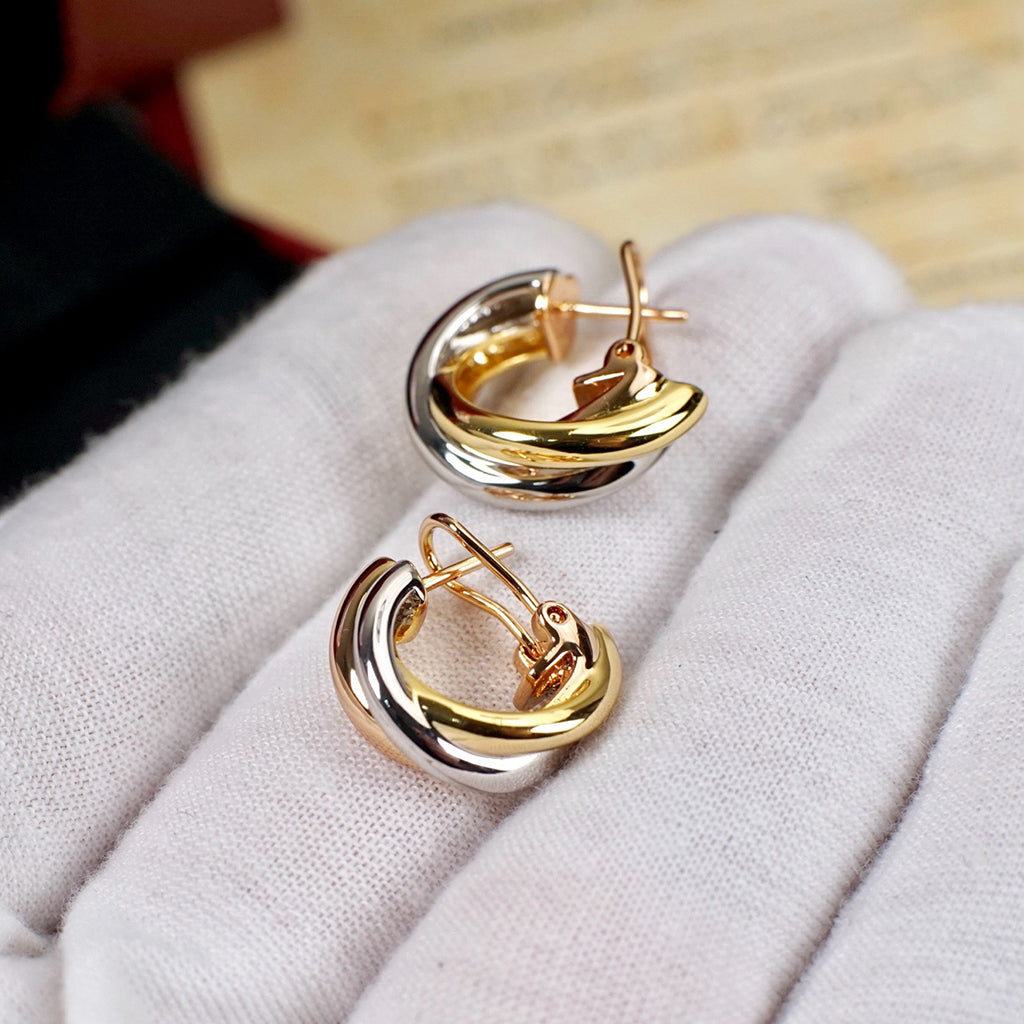 [Blue Tears Jewelry]TRINITY ON DIAMOND CLASSIC EARRINGS
