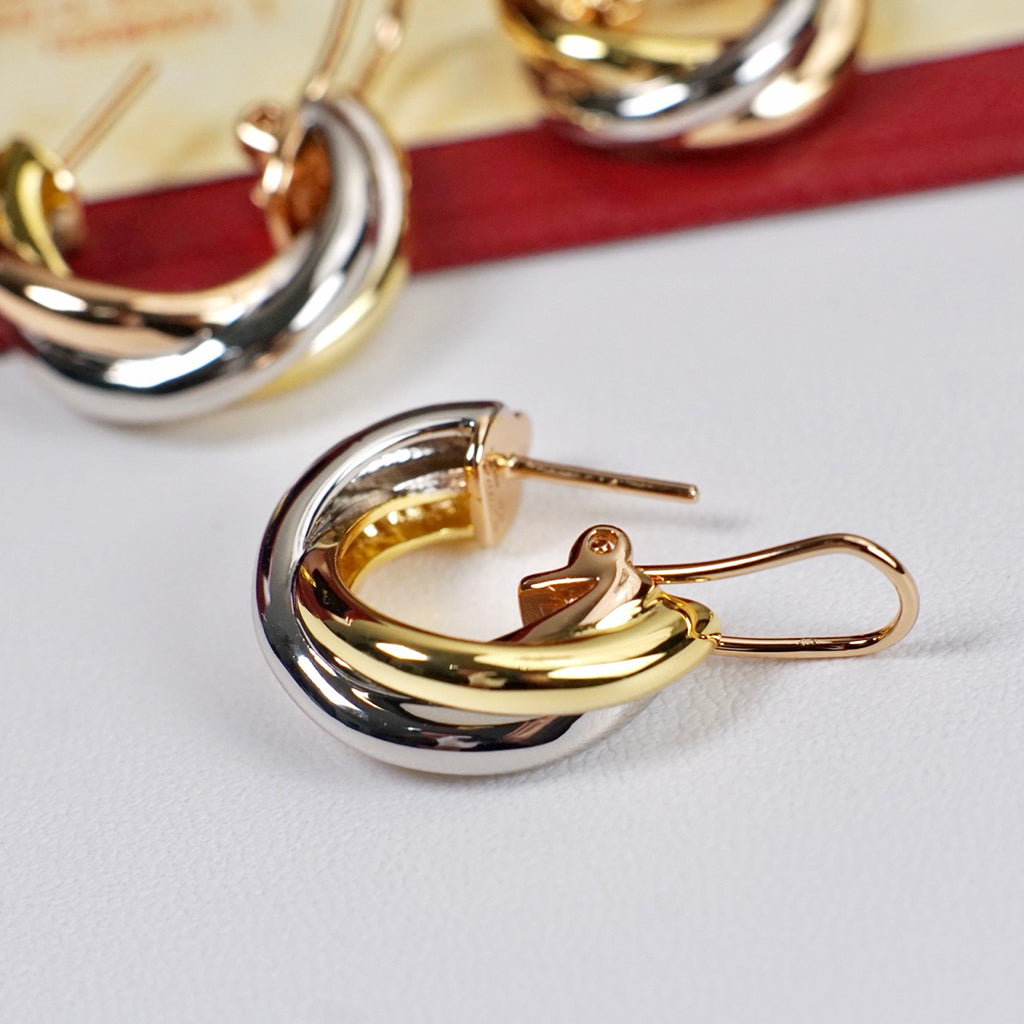 [Blue Tears Jewelry]TRINITY ON DIAMOND CLASSIC EARRINGS