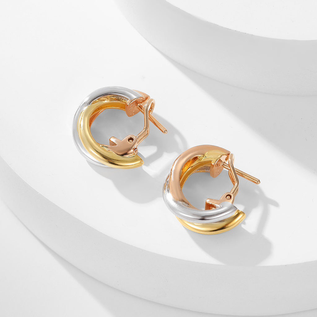 [Blue Tears Jewelry]TRINITY ON DIAMOND CLASSIC EARRINGS