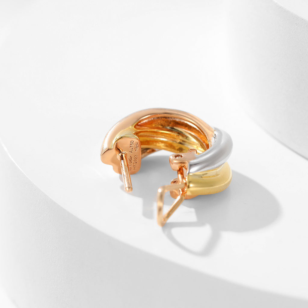 [Blue Tears Jewelry]TRINITY ON DIAMOND CLASSIC EARRINGS