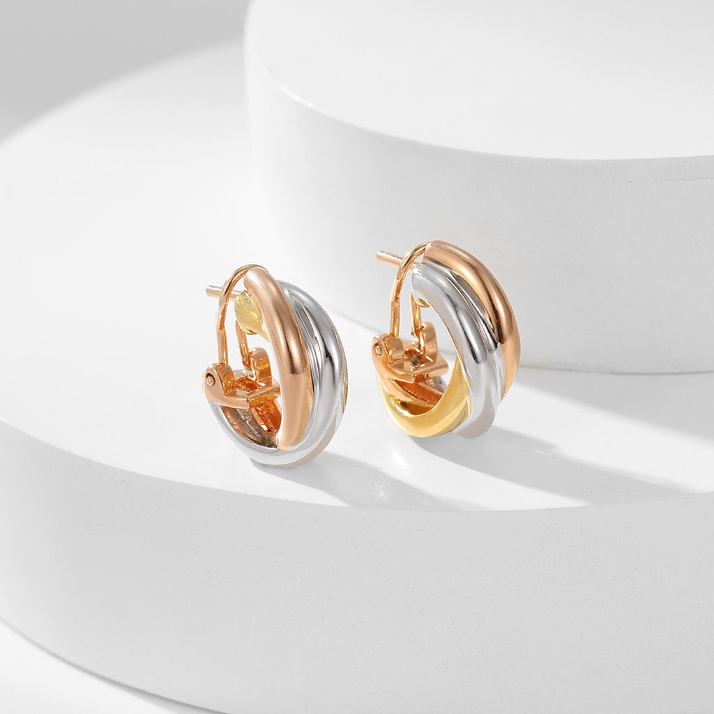 [Blue Tears Jewelry]TRINITY ON DIAMOND CLASSIC EARRINGS