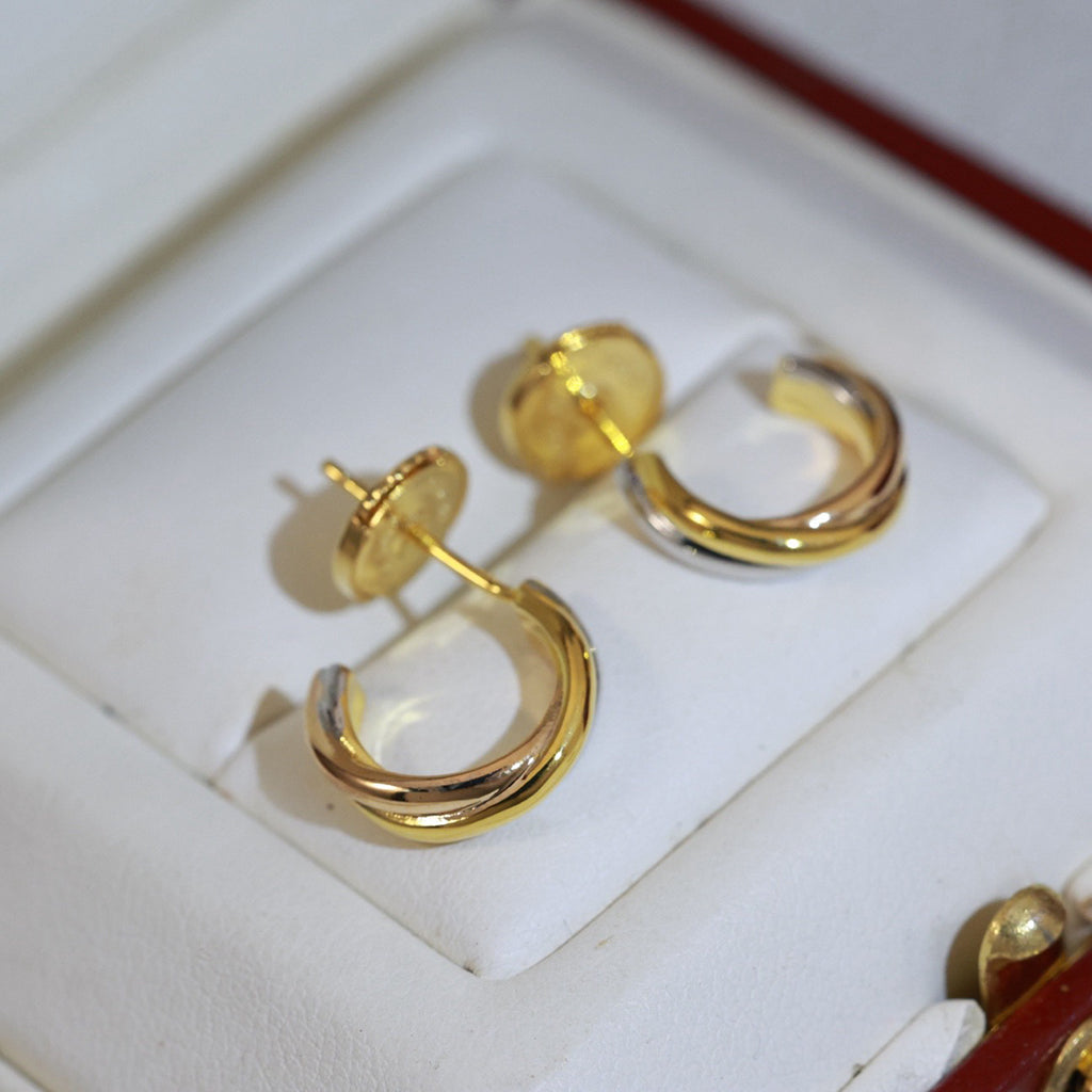 [Blue Tears Jewelry]TRINITY ON DIAMOND MINI EARRINGS