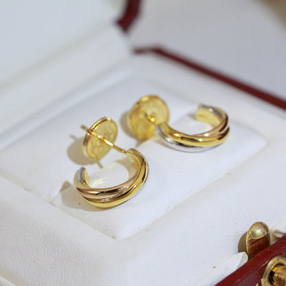 [Blue Tears Jewelry]TRINITY ON DIAMOND MINI EARRINGS