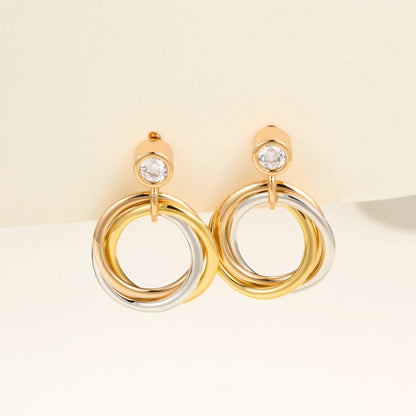 [Blue Tears Jewelry]TRINITY ON DIAMOND  EARRINGS
