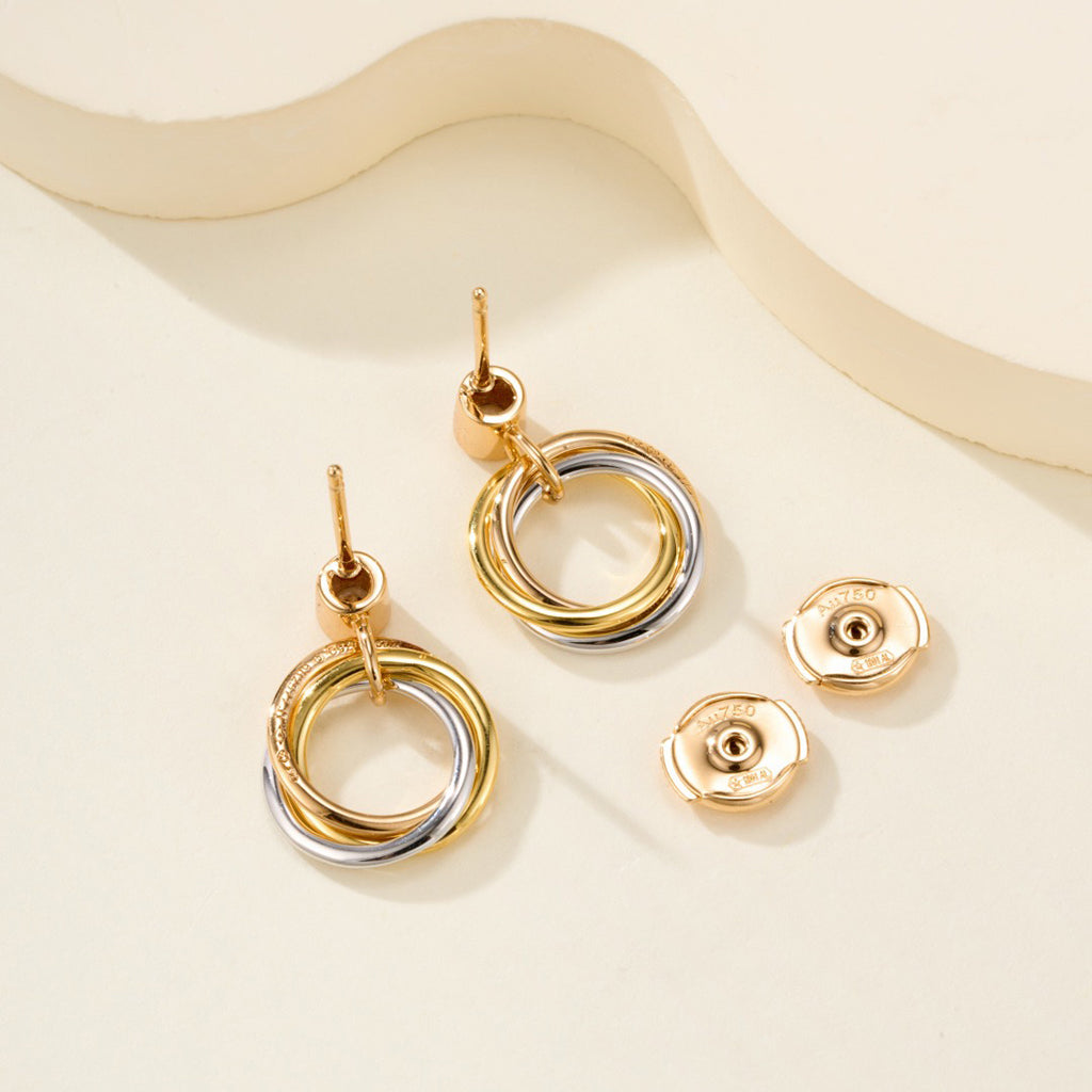 [Blue Tears Jewelry]TRINITY ON DIAMOND  EARRINGS