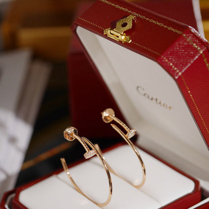[Blue Tears Jewelry]JUSTE HALF DIAMOND LARGE EARRINGS