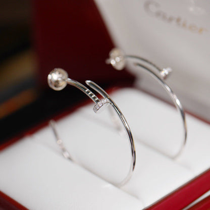 [Blue Tears Jewelry]JUSTE HALF DIAMOND LARGE EARRINGS