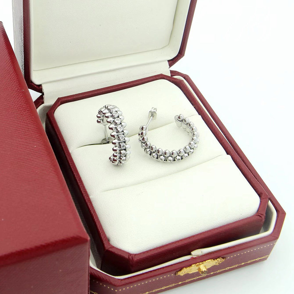 [Blue Tears Jewelry]CLASH FULL DIAMOND MEDIUM EARRINGS