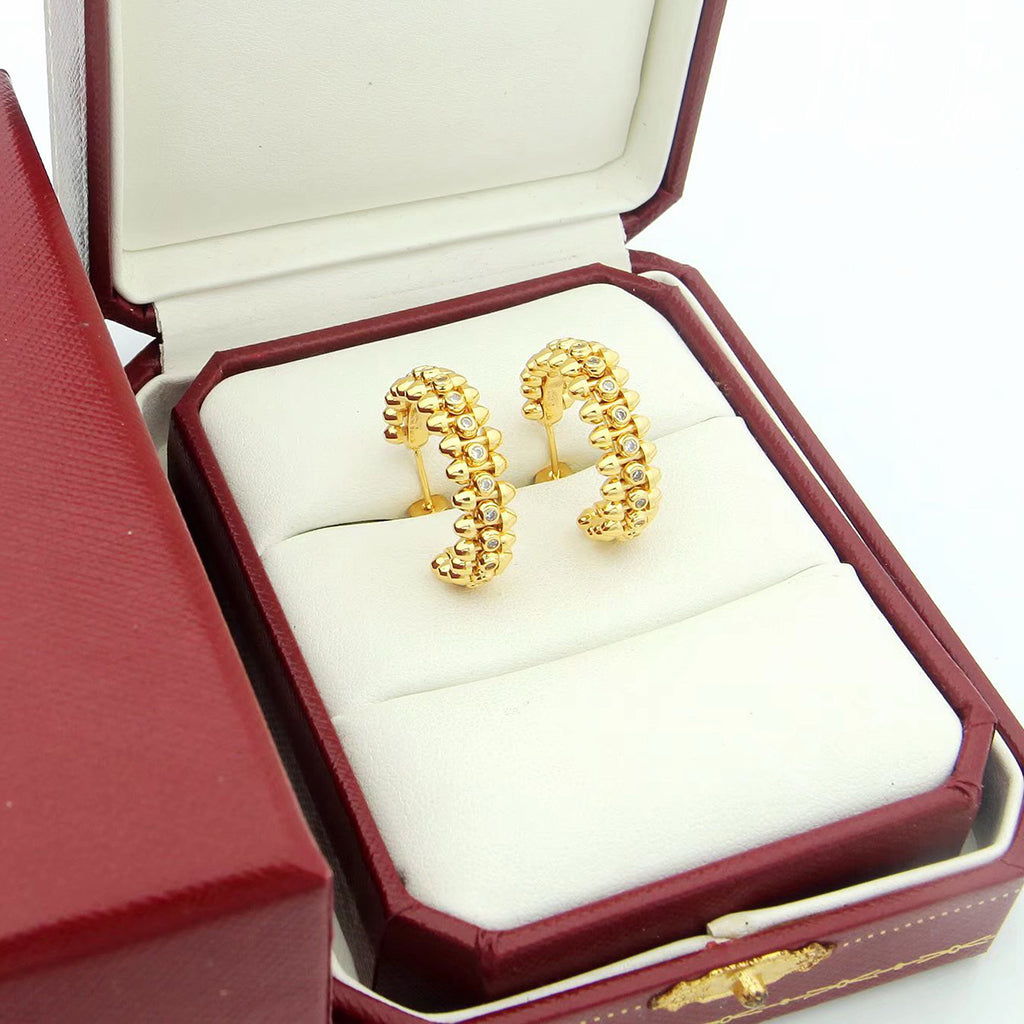 [Blue Tears Jewelry]CLASH FULL DIAMOND MEDIUM EARRINGS